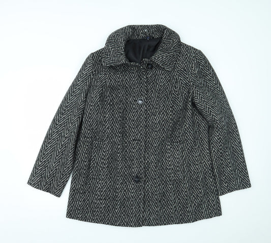 EWM Womens Grey   Overcoat Coat Size 16