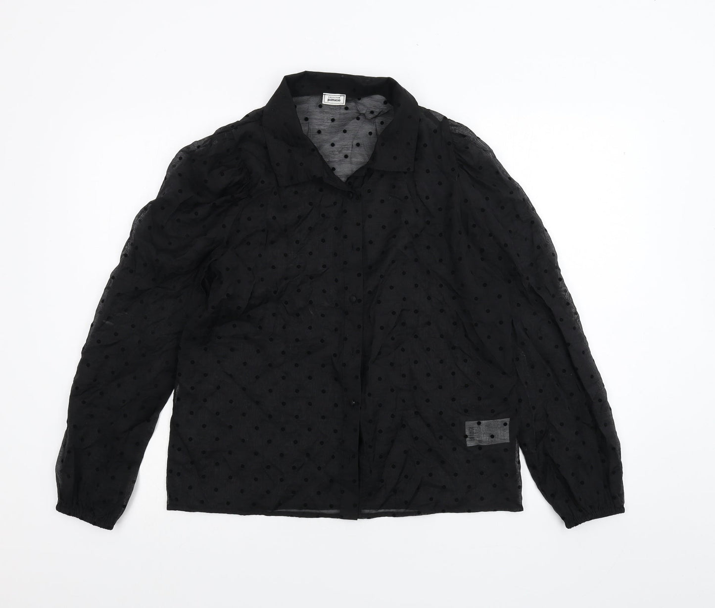 Pimkie Womens Black   Basic Button-Up Size 12