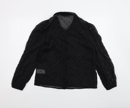 Pimkie Womens Black   Basic Button-Up Size 12