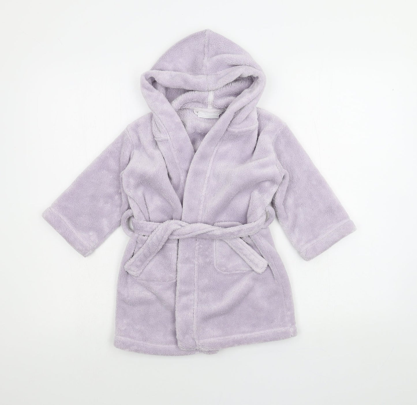 Preworn Boys Purple Solid   Robe Size 2-3 Years