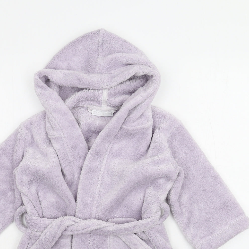 Preworn Boys Purple Solid   Robe Size 2-3 Years