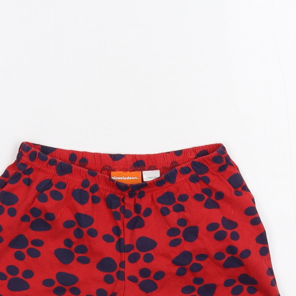 Nickelodeon Girls Red   Sweat Shorts Size 5-6 Years