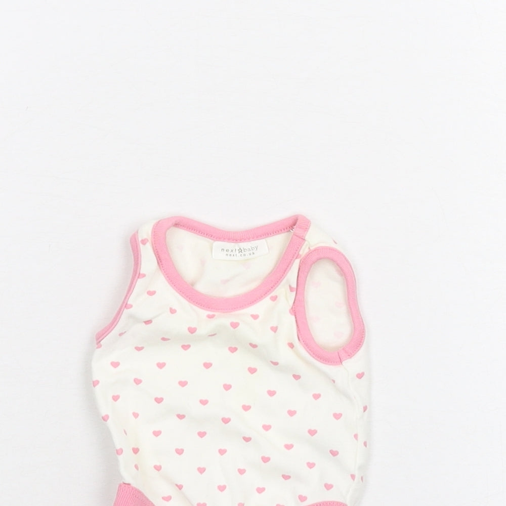 NEXT Baby White Polka Dot  Babygrow One-Piece Size 0-3 Months