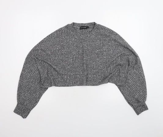 PRETTYLITTLETHING Womens Grey   Pullover Jumper Size M