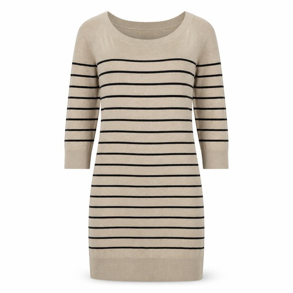 H&M Womens Brown Striped  A-Line  Size M