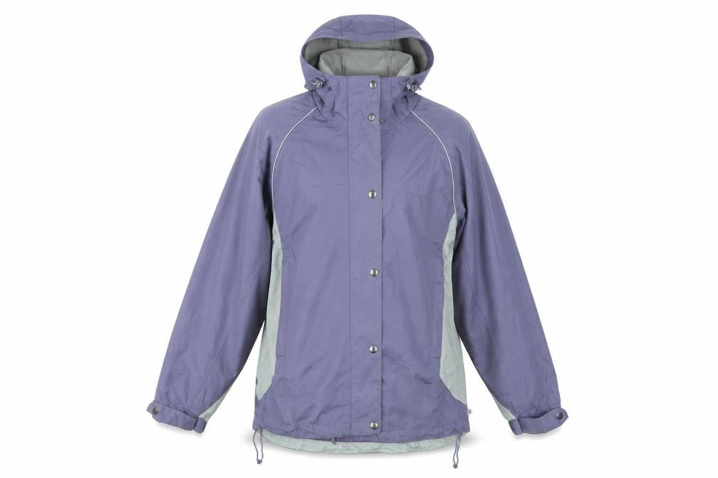 ONE VALLEY Womens Purple   Rain Coat Coat Size M