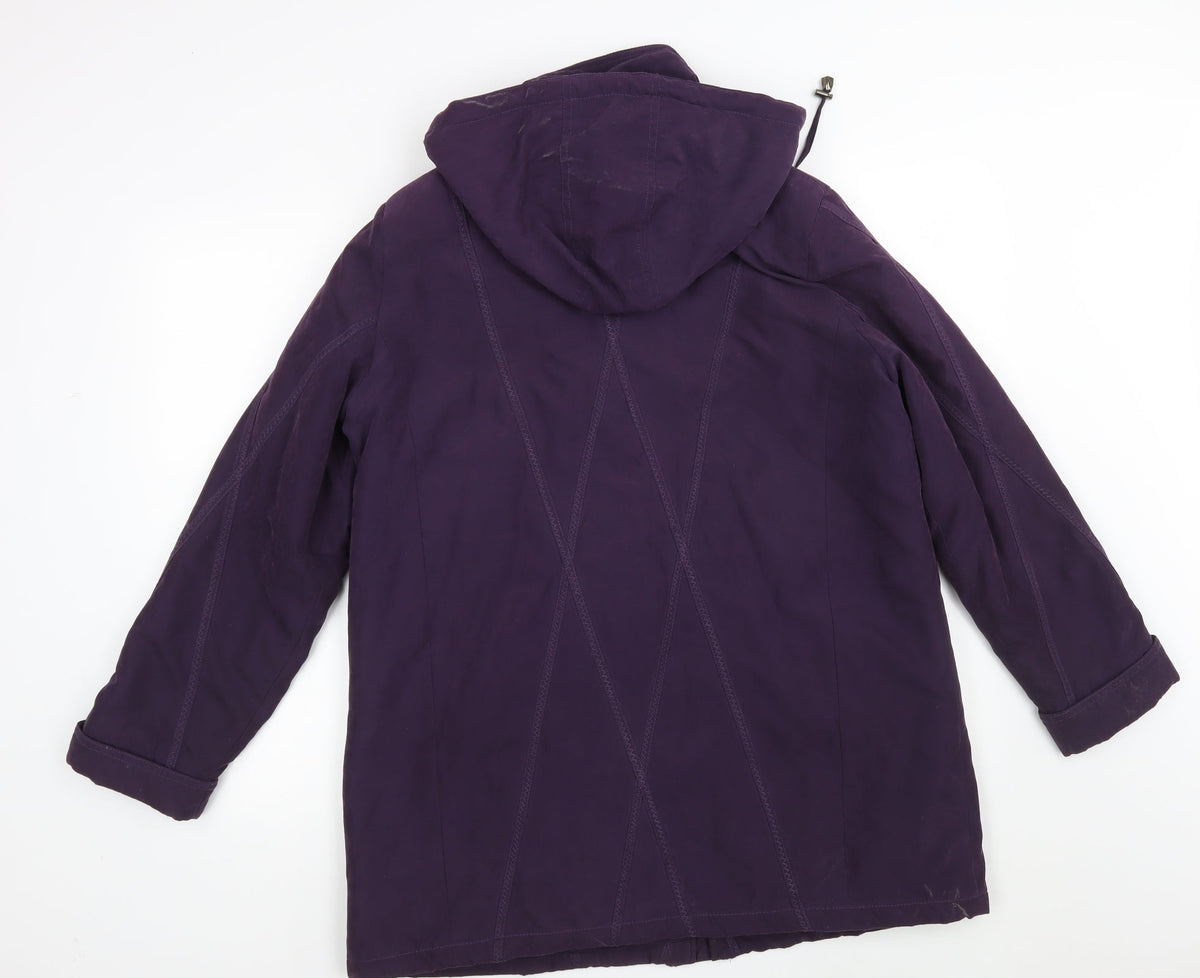 Bonmarché Womens Purple Overcoat Coat Size M