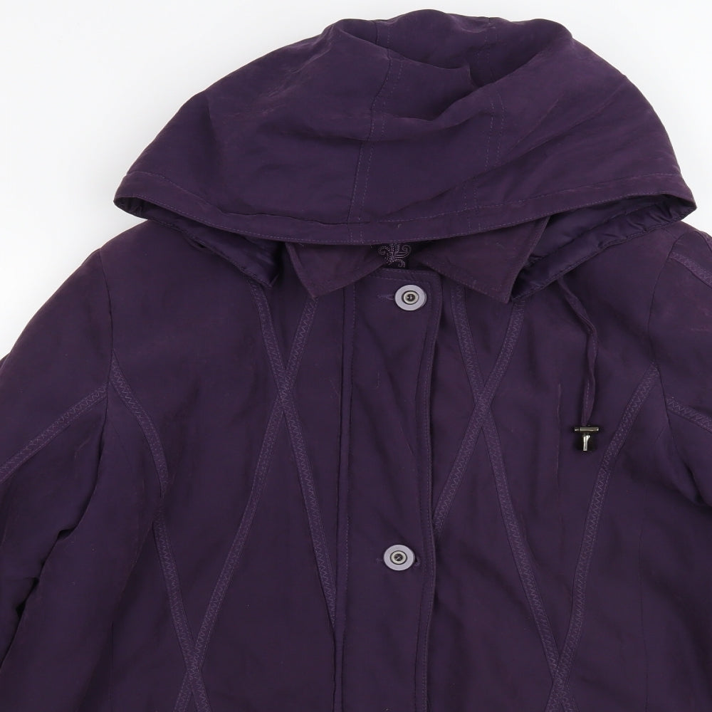 Bonmarché Womens Purple Overcoat Coat Size M