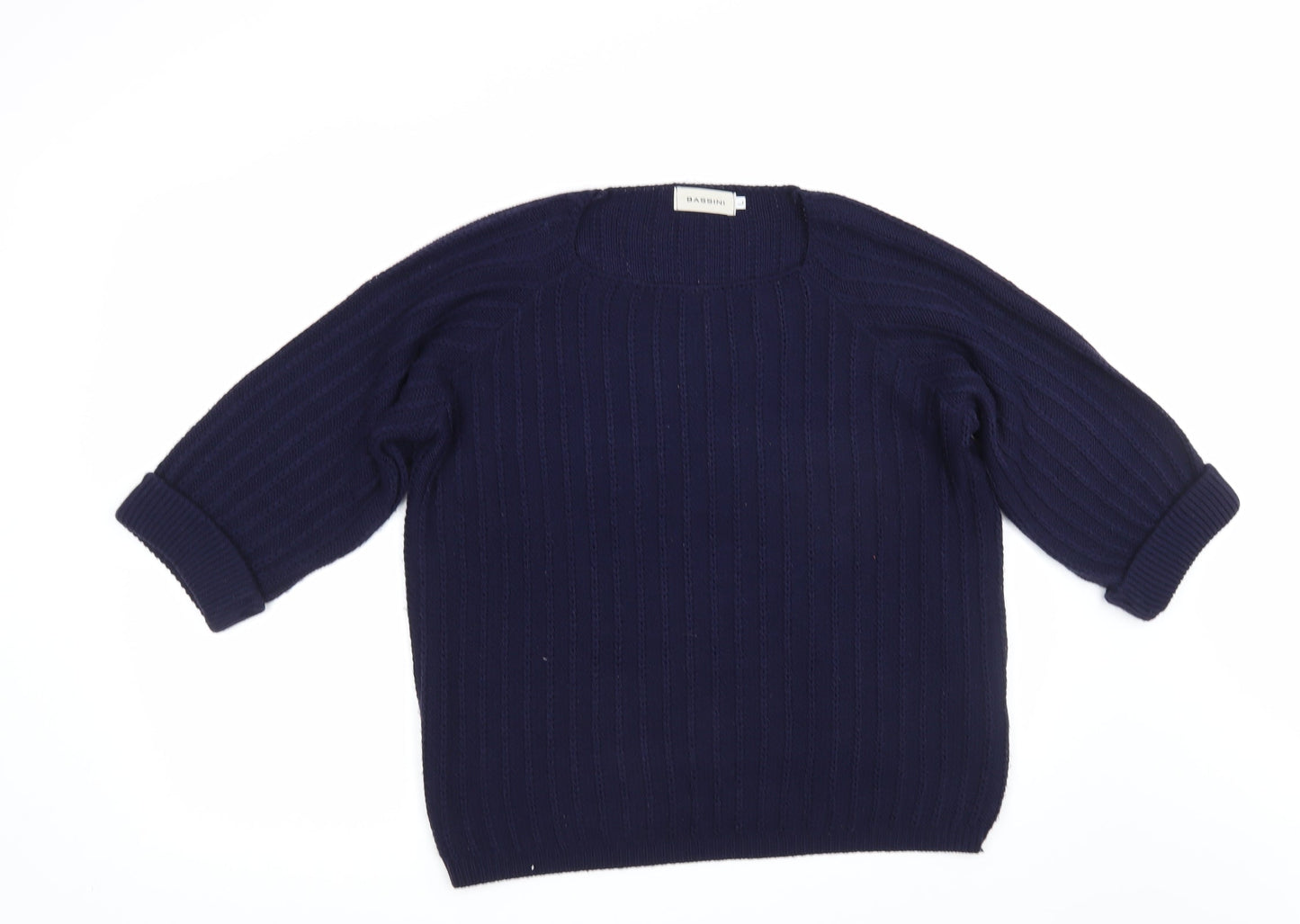 BASSINI Womens Blue   Pullover Jumper Size L