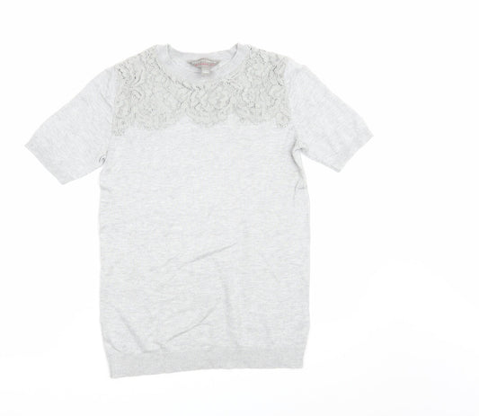 Dorothy Perkins Womens Grey   Basic T-Shirt Size 6