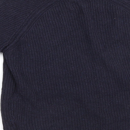Brand and care label for Only & Sons men’s blue jumper, size M
