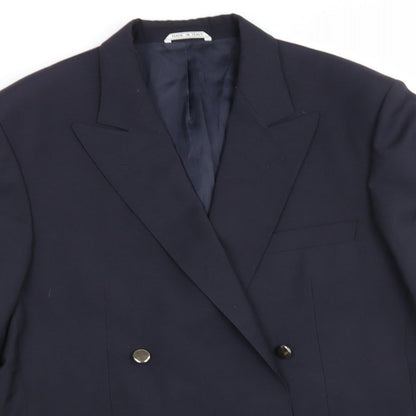 Preloved Giorgio Veneziani Mens Blue   Jacket Blazer Size 42 - Detail