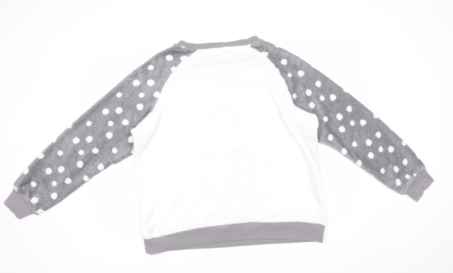 Pretty Secrets Womens White Polka Dot  Kimono Pyjama Top Size 16  - Christmas Novelty