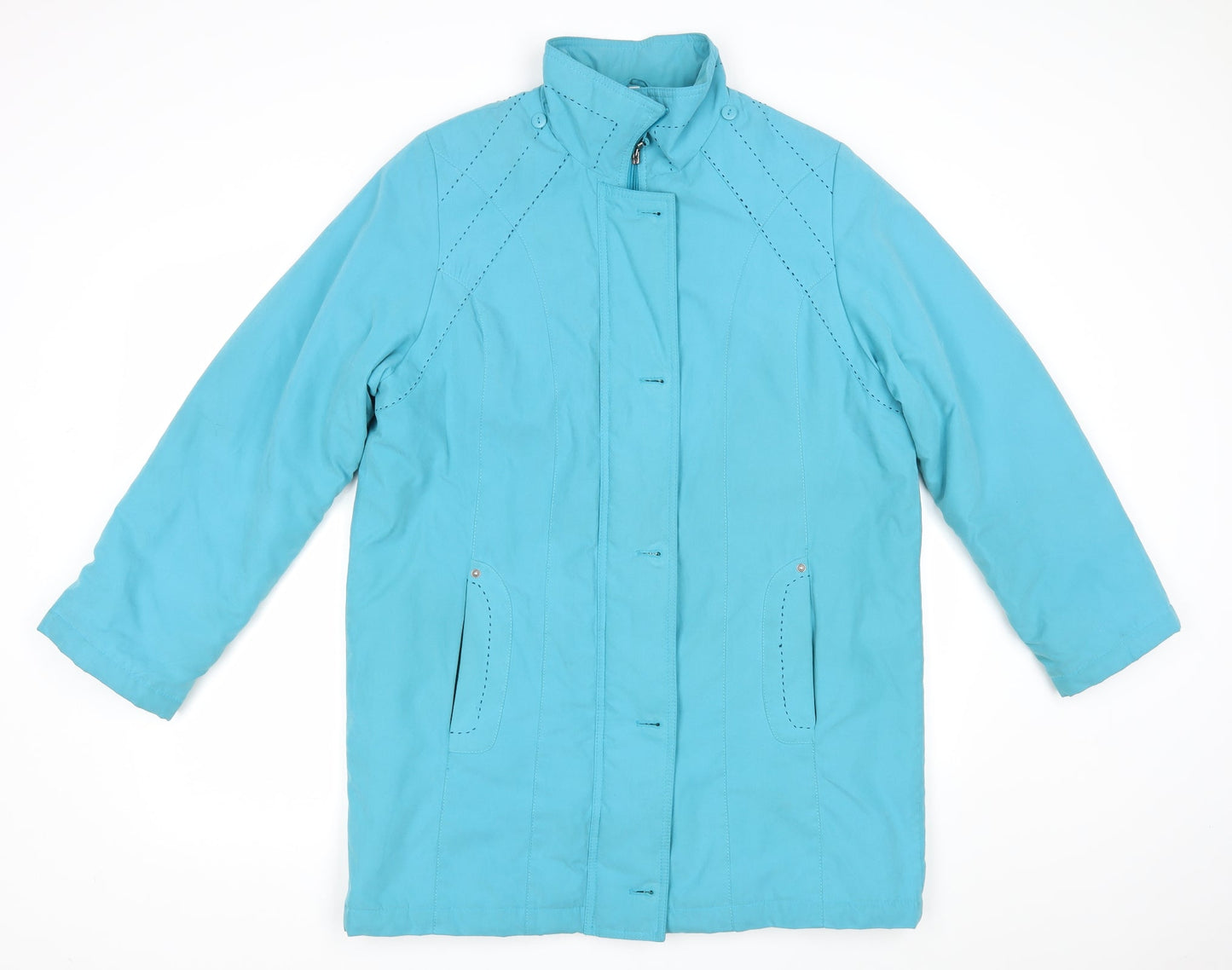 Klass Womens Blue   Overcoat Blazer Size M