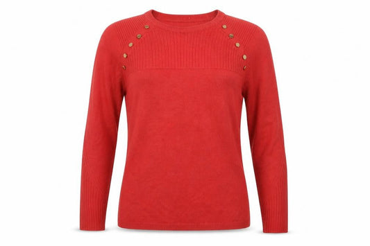 Per Una Womens Red  Knit Pullover Jumper Size M