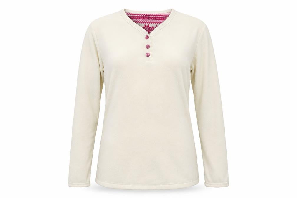 Primark Womens White Solid  Top Pyjama Top Size 10