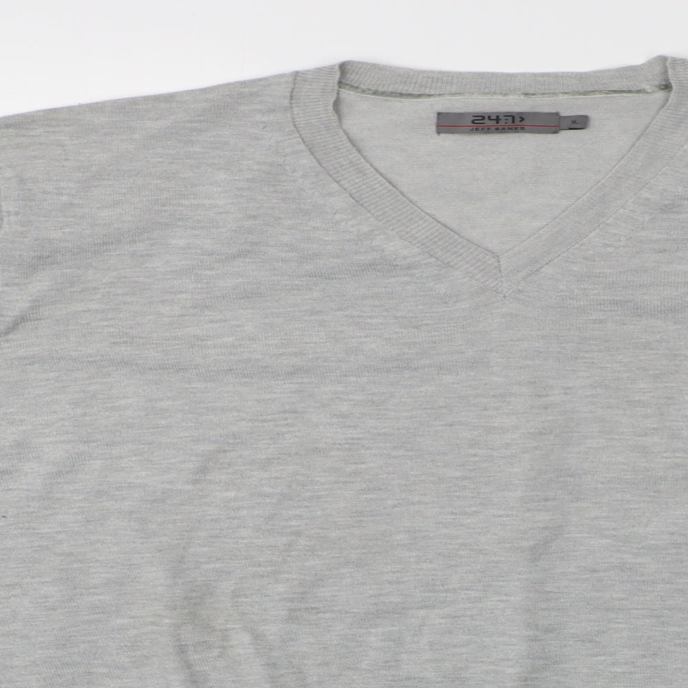 24:7 Mens Grey   Pullover Sweatshirt Size XL