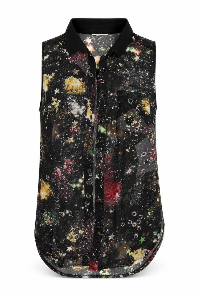 Glamorous Womens Black Geometric  Wrap Jumper Size 12