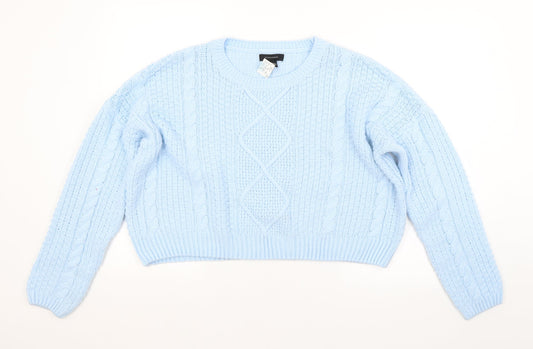 Atmosphere Womens Blue Argyle/Diamond  Pullover Jumper Size 14
