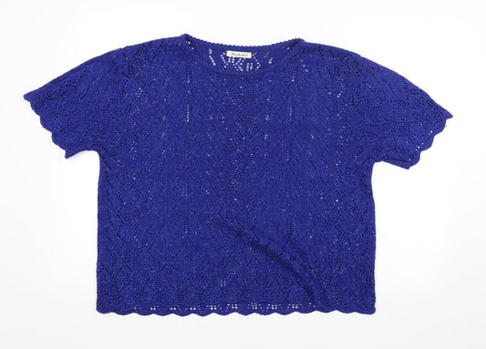 Berkertex Womens Blue Argyle/Diamond  Pullover Jumper