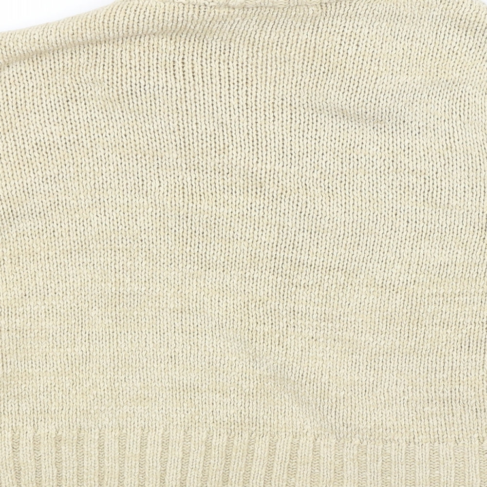 BHS Womens Beige Argyle/Diamond  Cardigan Jumper