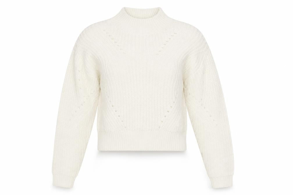 Candy Womens White Striped  Pullover Jumper Size 12