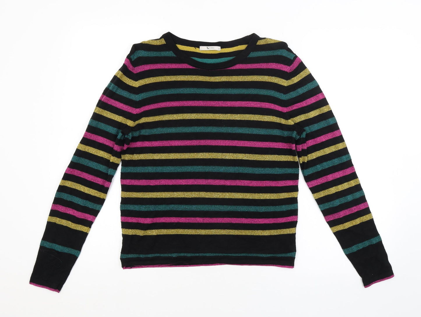 TU Womens Multicoloured Striped  Pullover Jumper Size 10
