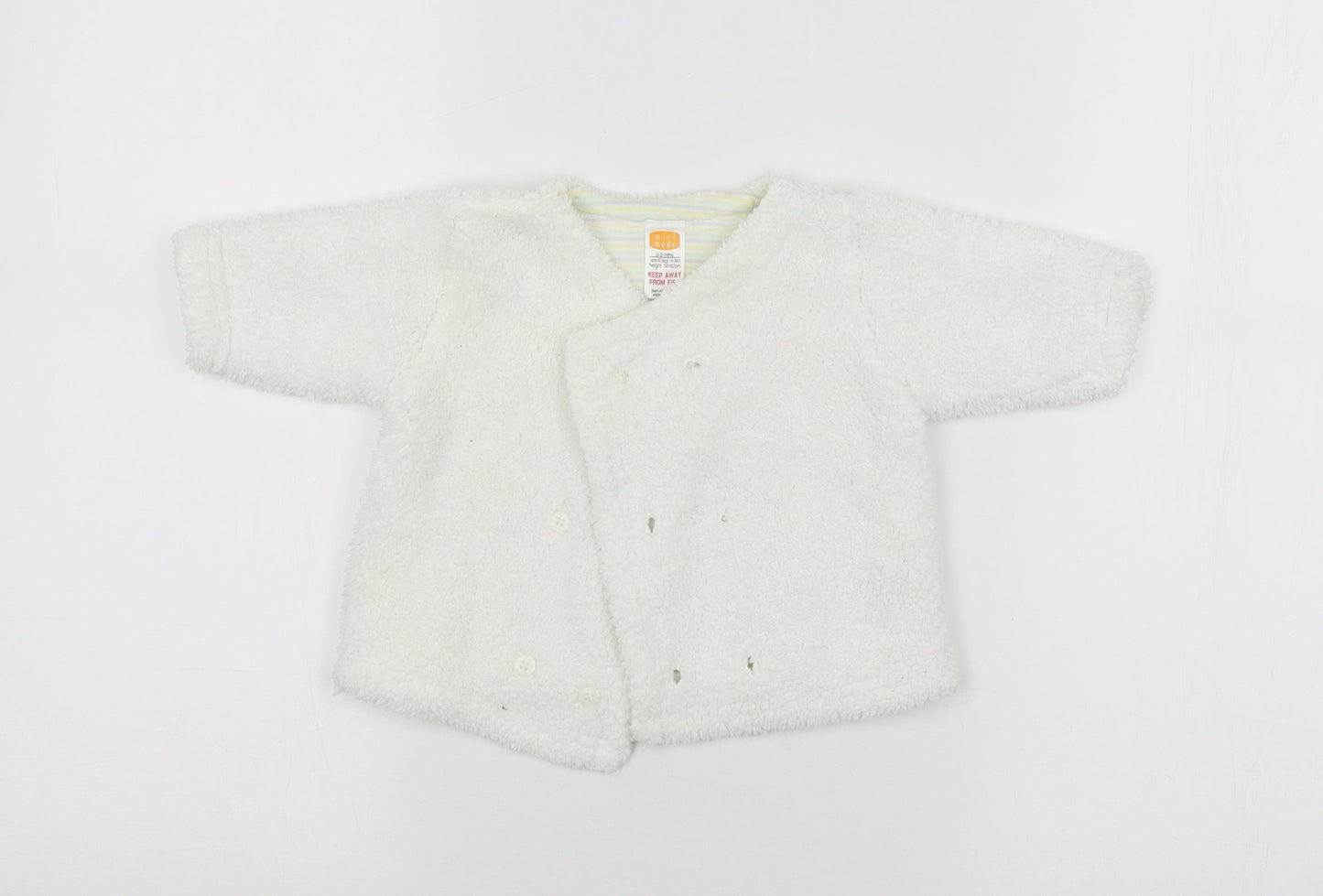 MINIMODE Baby White   Cardigan Jumper Size 0-3 Months
