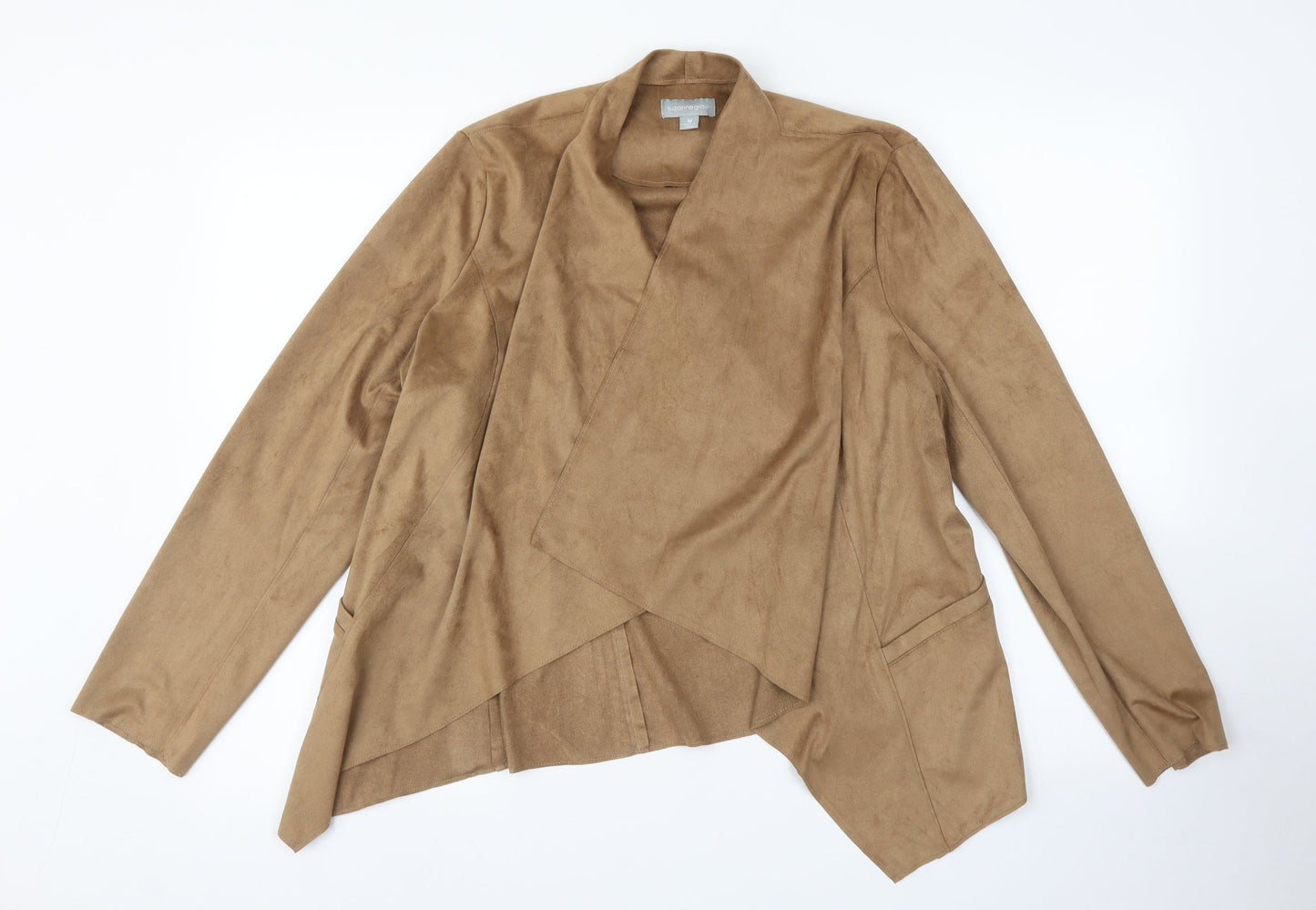 Suzanne Grae Womens Brown   Wrap Jumper Size M