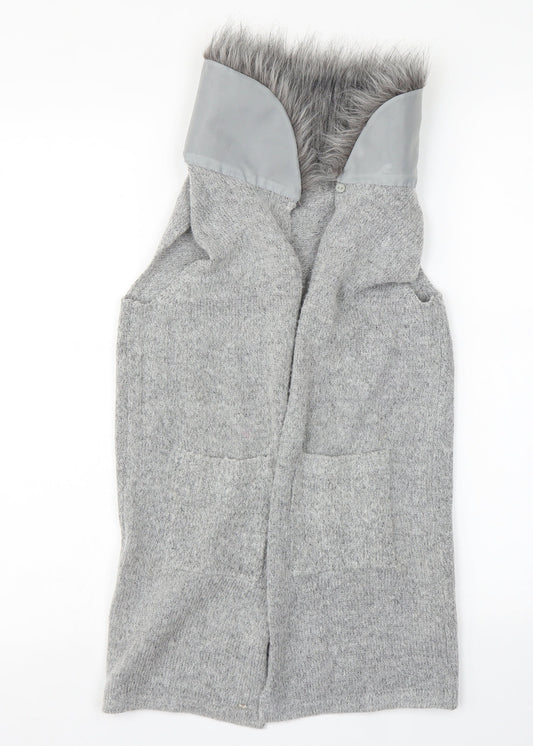 Primark Girls Grey   Wrap Jumper Size 8-9 Years