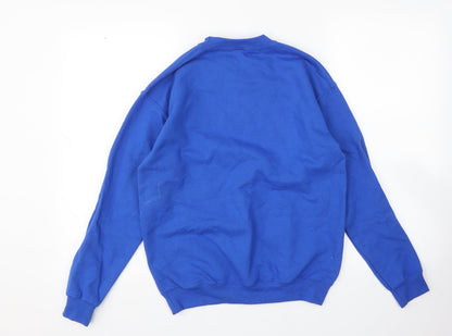 Preloved Gildan Womens Blue   Pullover Sweatshirt Size L - Back