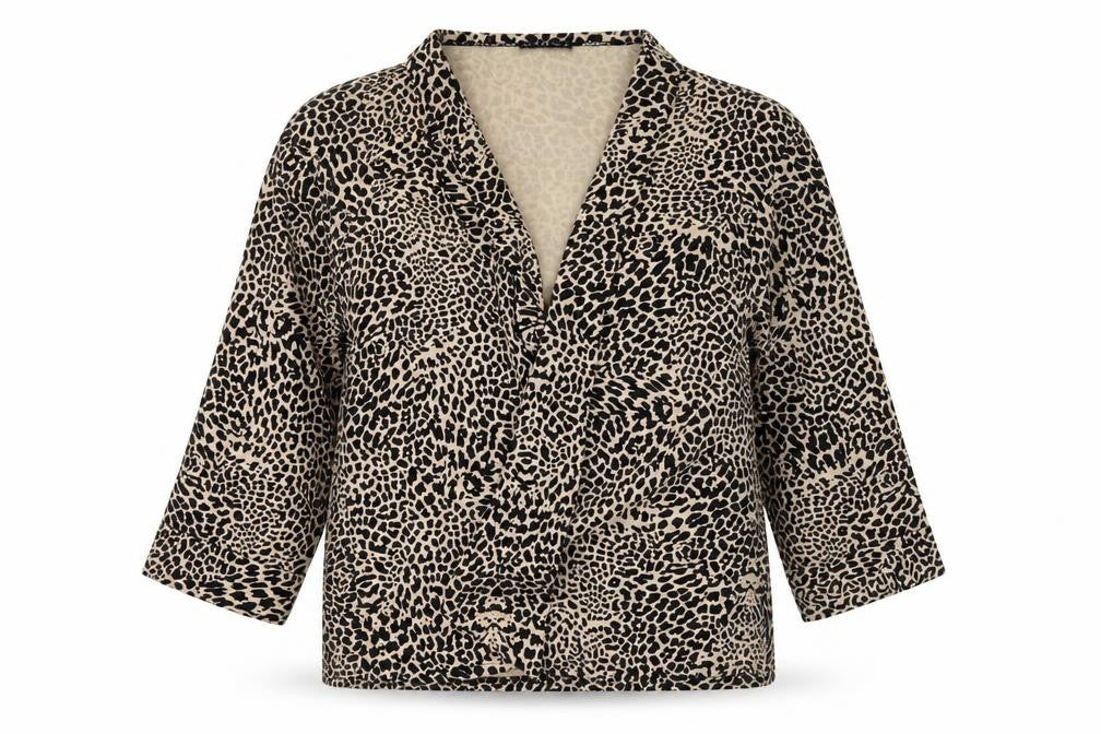 CMD Womens Multicoloured Animal Print  Wrap Jumper Size 16