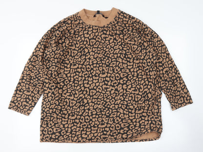 Capsule Womens Multicoloured Animal Print Pullover Jumper Size 12