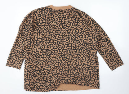 Capsule Womens Multicoloured Animal Print Pullover Jumper Size 12
