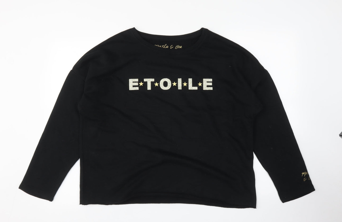 Martha & Bea Womens Black   Pullover Sweatshirt One Size