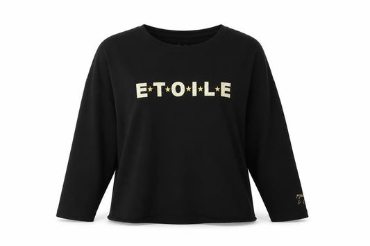 Martha & Bea Womens Black   Pullover Sweatshirt One Size