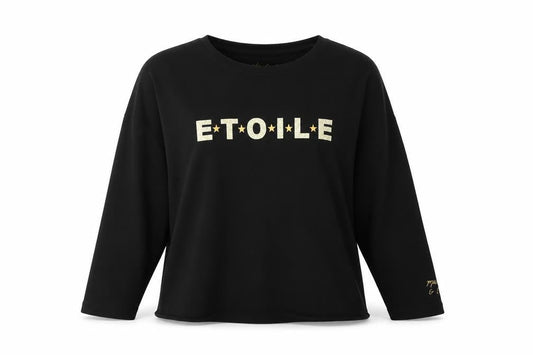 Martha & Bea Womens Black   Pullover Sweatshirt One Size