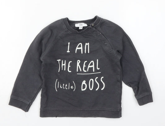 La Redoute Boys Grey   Pullover Sweatshirt Size 2 Years