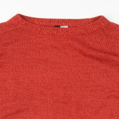 H&M Womens Orange   Pullover Jumper Size S