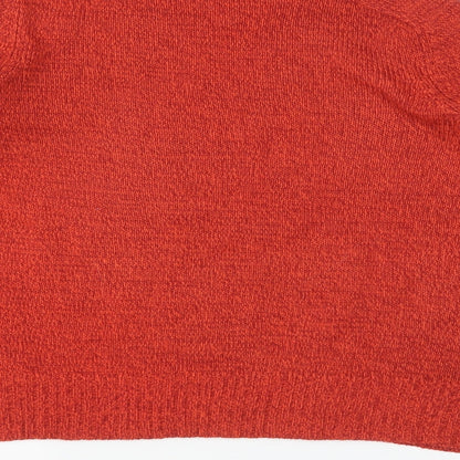 H&M Womens Orange   Pullover Jumper Size S