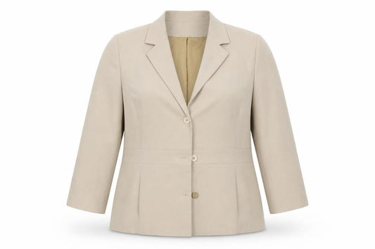 EWM Womens Beige   Jacket Suit Jacket Size 18