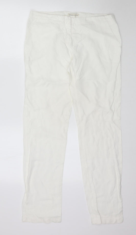 Beach Cafe Womens Ivory   Trousers  Size L L31 in