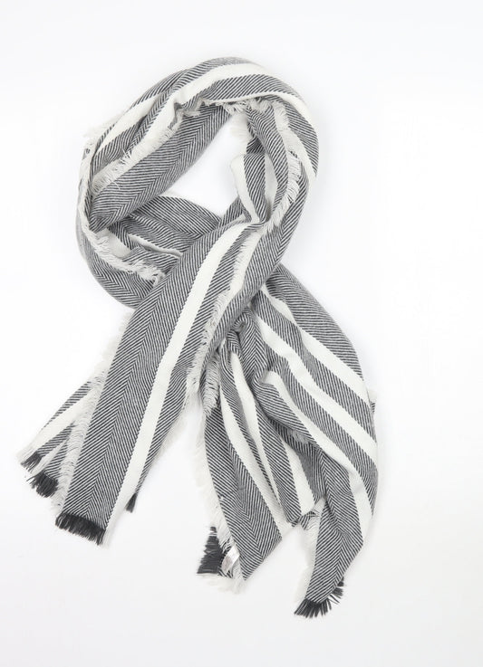 Atmosphere Womens Grey Striped Knit  Scarf