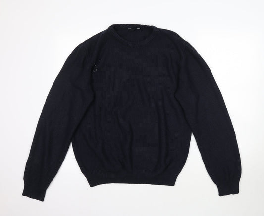M&Co Womens Blue  Knit Pullover Jumper Size L