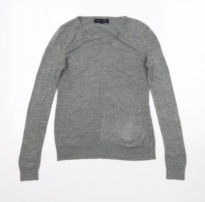 Additional front view of Atmosphere women’s grey knit basic t-shirt, size UK 6