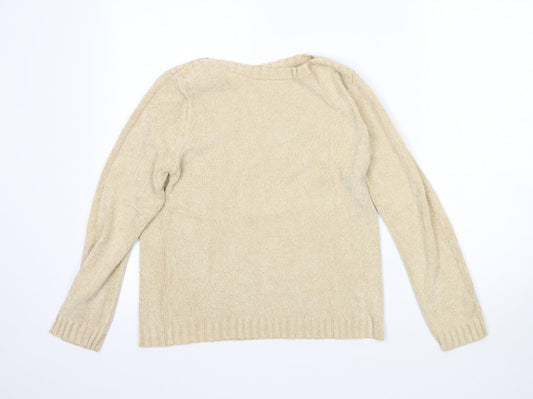 Marks and Spencer Womens Beige  Knit Pullover Jumper Size 12
