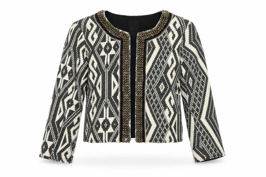 B. Young Womens Multicoloured Argyle/Diamond  Jacket Suit Jacket Size 10