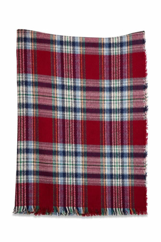 Preworn Womens Red Check   Shawl/Wrap