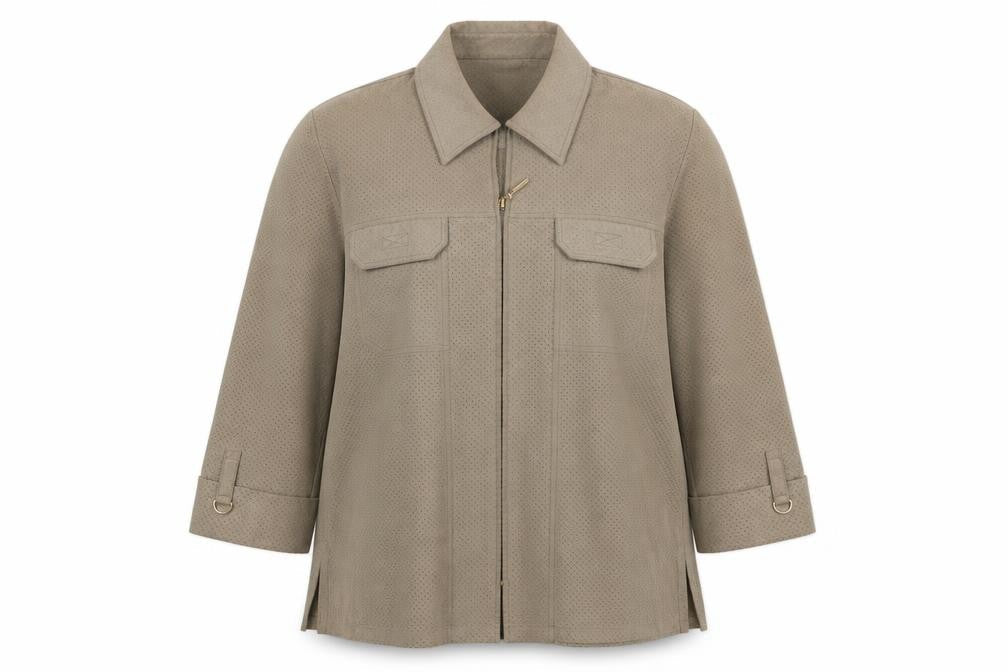 Frank Walder Womens Green   Jacket  Size 12  - 3/4 sleeves