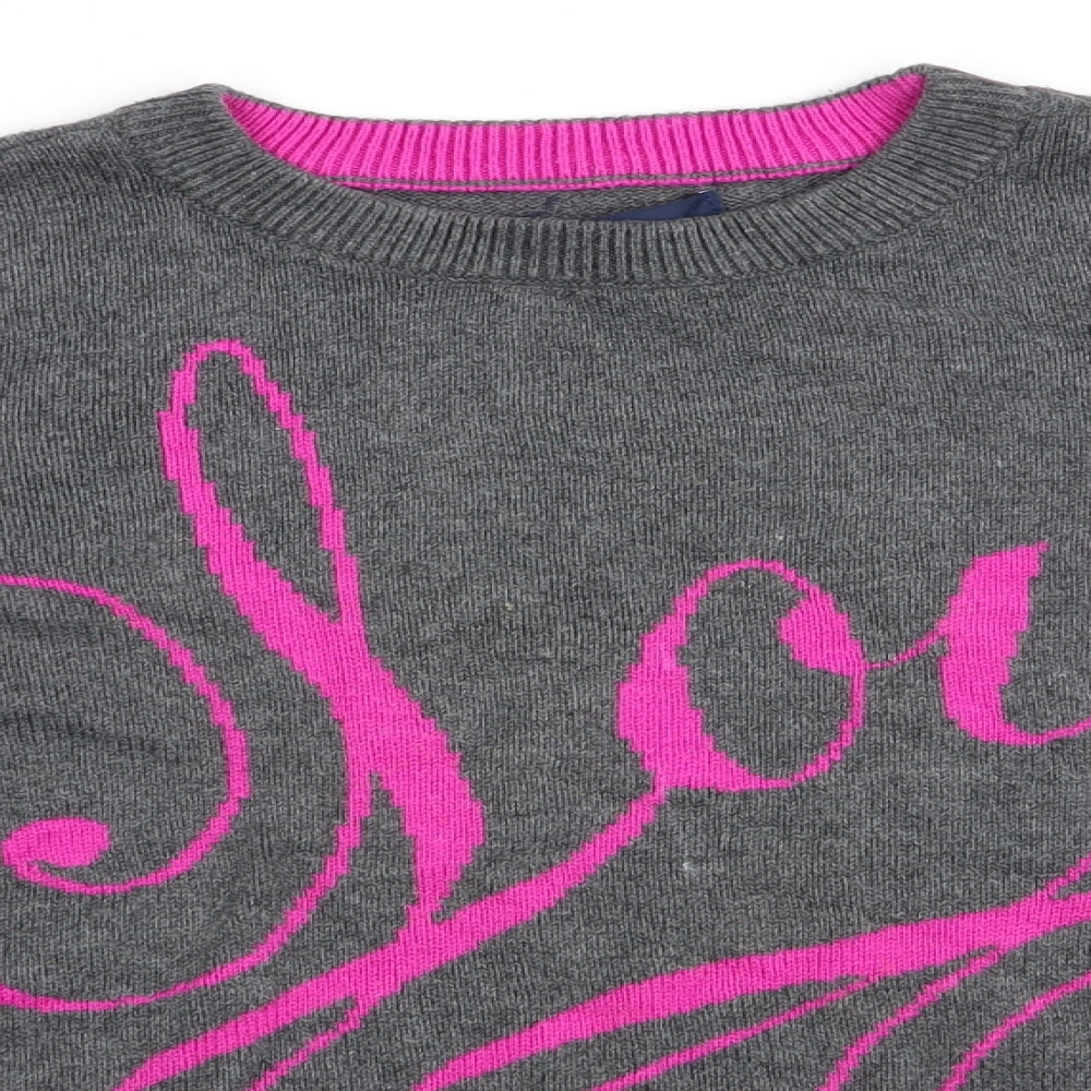 Gap Girls Grey   Pullover Jumper Size 10 Years  - Love